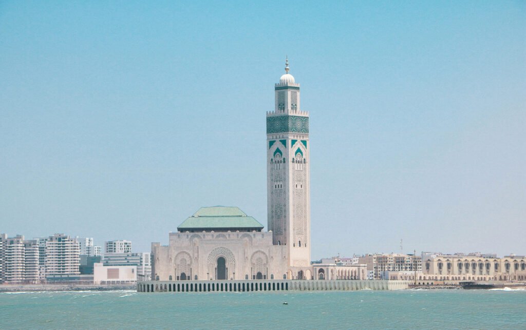 Casablanca cityscape and coastline view