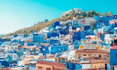 Blue streets of Chefchaouen medina in northern Morocco