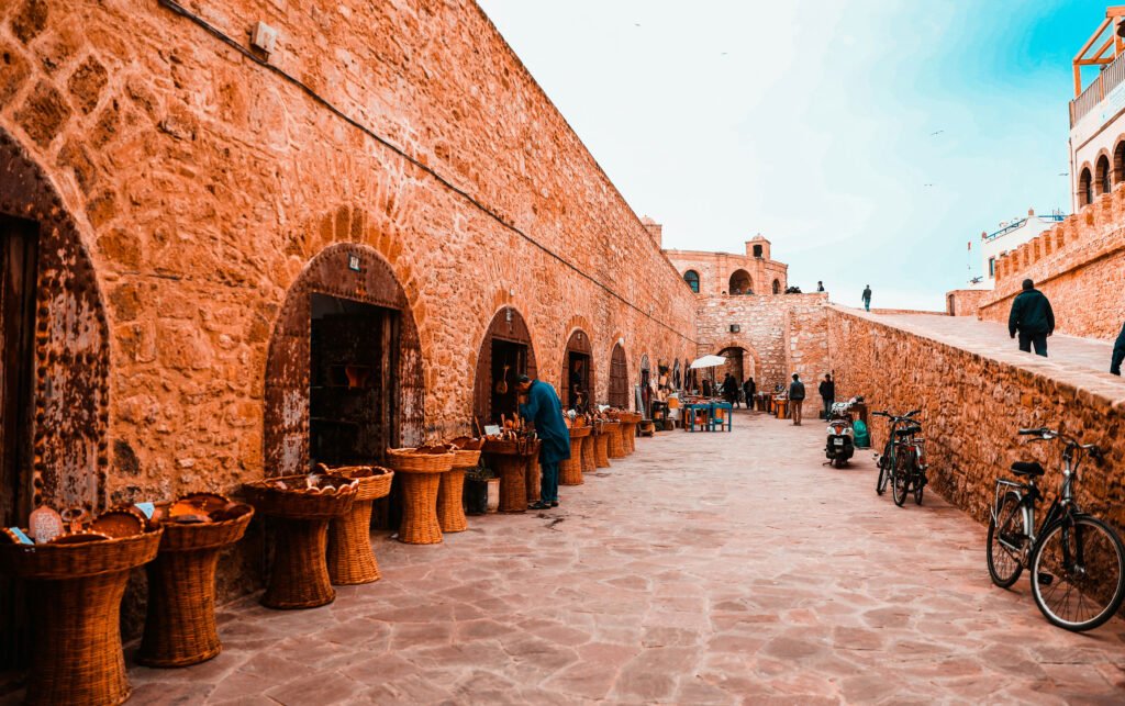 Essaouira beach and historic ramparts