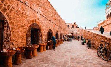 Essaouira beach and historic ramparts