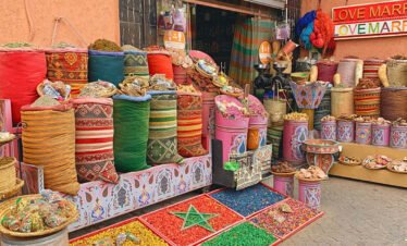 Traditional Moroccan streets in Marrakech medina