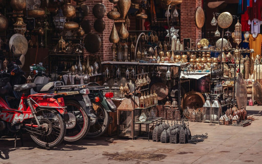 Colorful Marrakech market and souks
