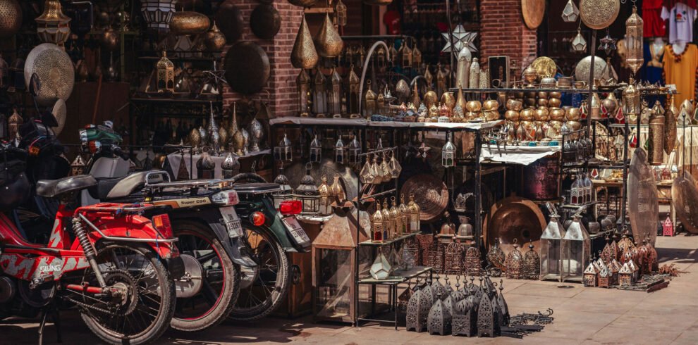Colorful Marrakech market and souks