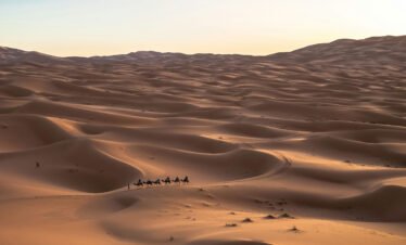 Sahara desert dunes in Merzouga