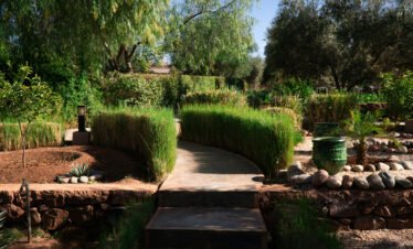 Scenic Ourika Valley landscape and Berber village on a day trip
